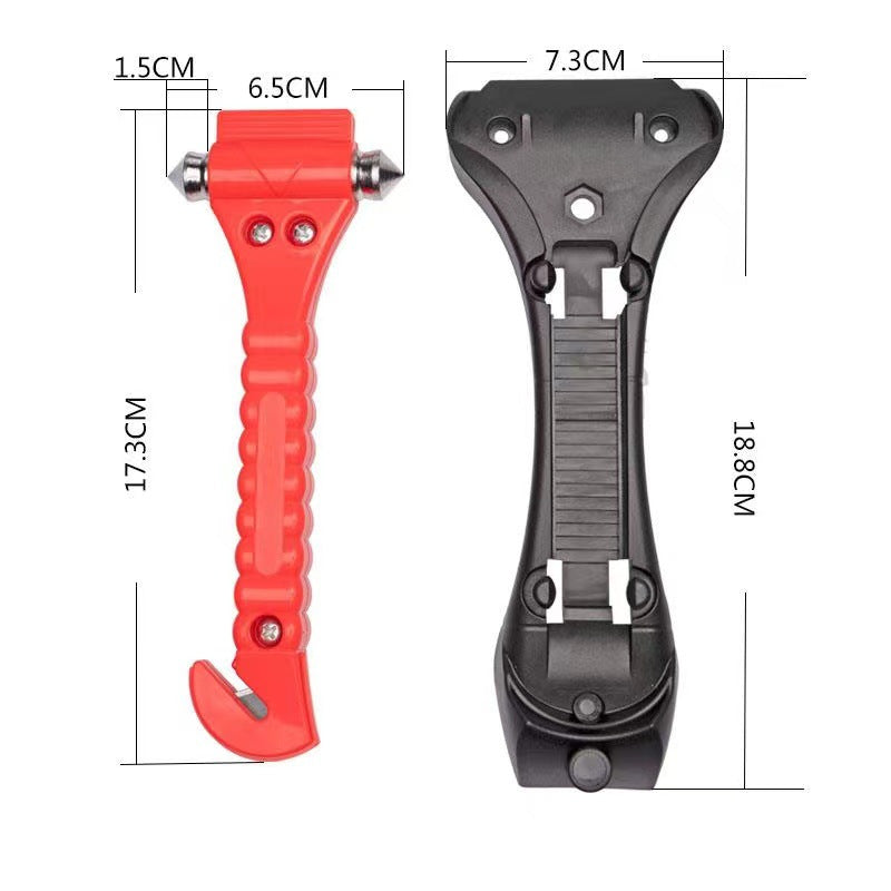 Car 2-in-1 safety hammer with base life-saving emergency hammer fire escape hammer car mounted window breaker - Korvel