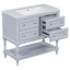 36" Blue Bathroom Vanity Cabinet with Sink Combo