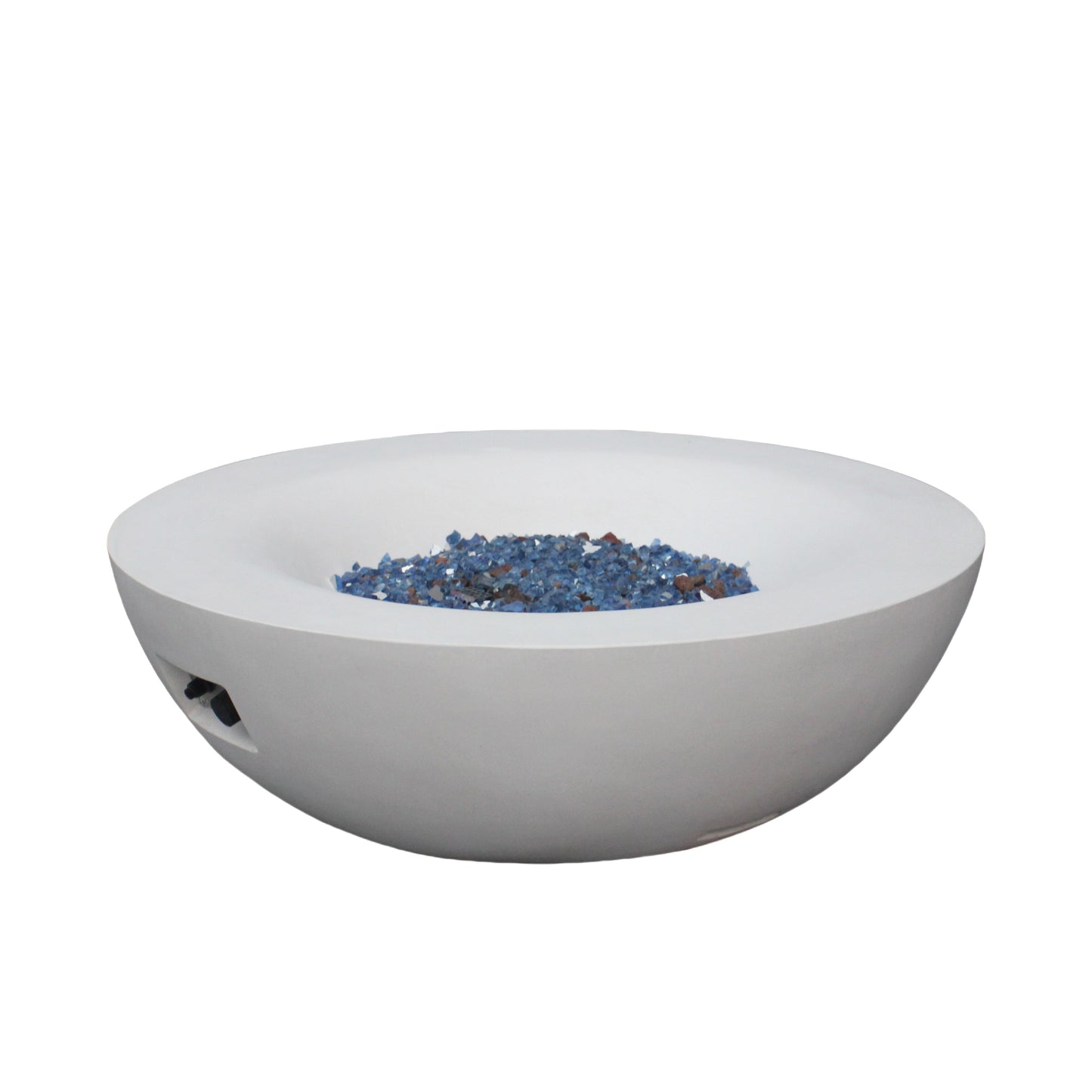 42 Inch Outdoor Concrete Propane gas Fire Pit bowl in Antique white color - Korvel