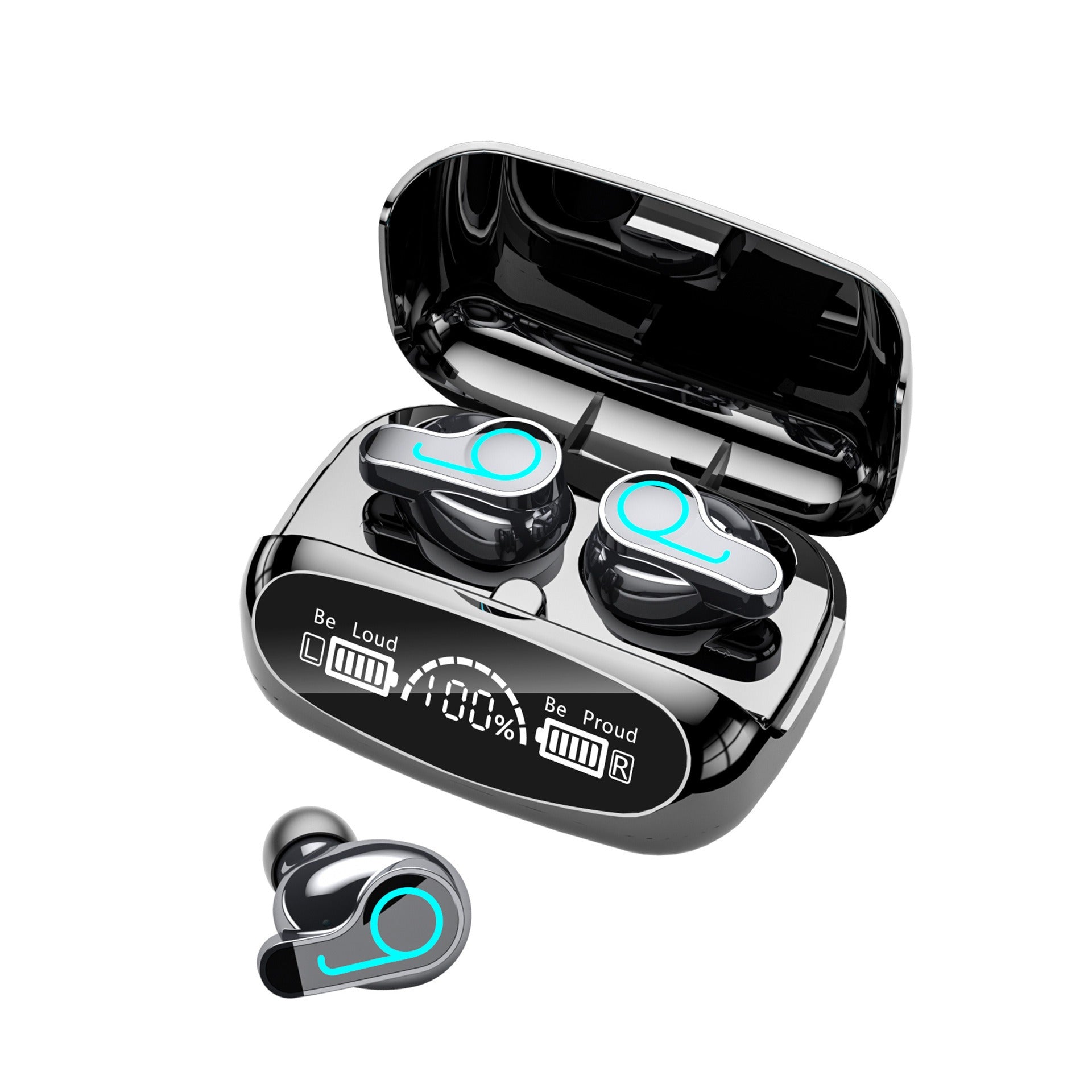 M10M30 Bluetooth Headset High-Capacity Wireless Private Model TWS New F9 Smiley Face Binaural 5.1 Noise Cancellation - Korvel