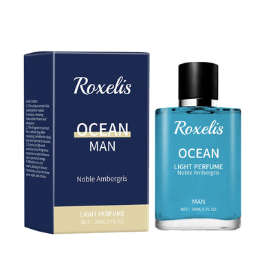 Ambergris Blue Ocean Perfume Men's Charm Atmosphere Permanent Light Fragrance Ocean Blue Notes - Korvel