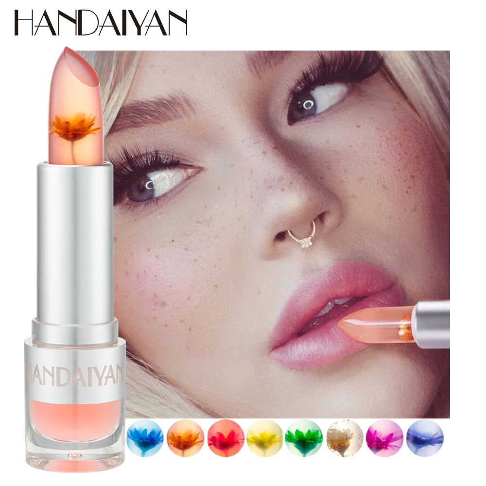HANDAIYAN Warm Lipstick Flower Color Changing Moisturizing Lipstick Is Not Easy To Fade And Does Not Take Off Makeup - Korvel