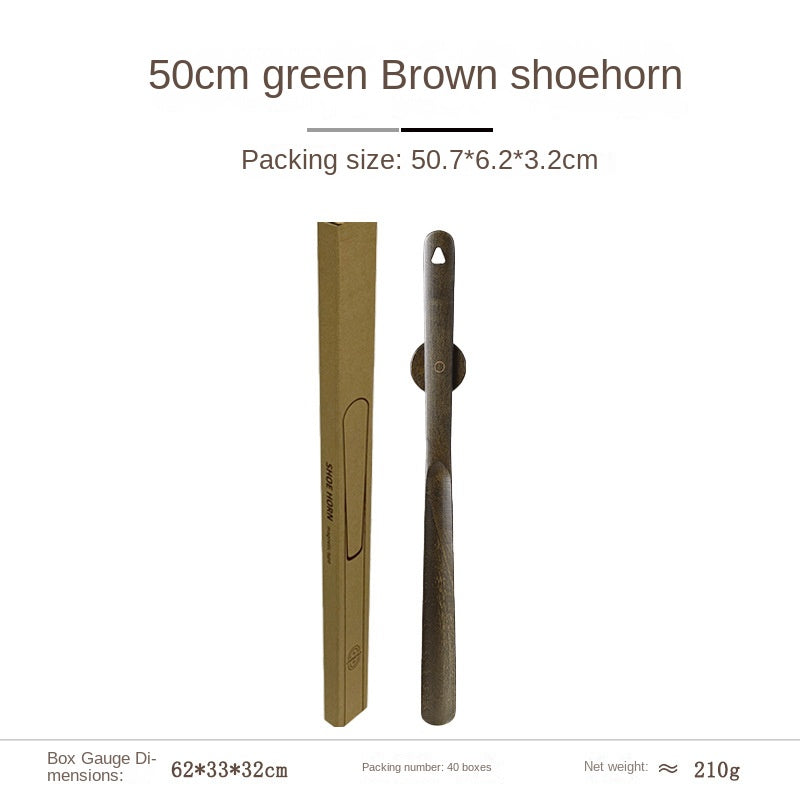 Elderly and Pregnant Women's Shoe Horn - Extended Handle Black Walnut Wood High-Grade Shoe Helper Tool - Korvel