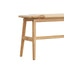 Woven Design Natural Oak Wood Backless Dining Bench