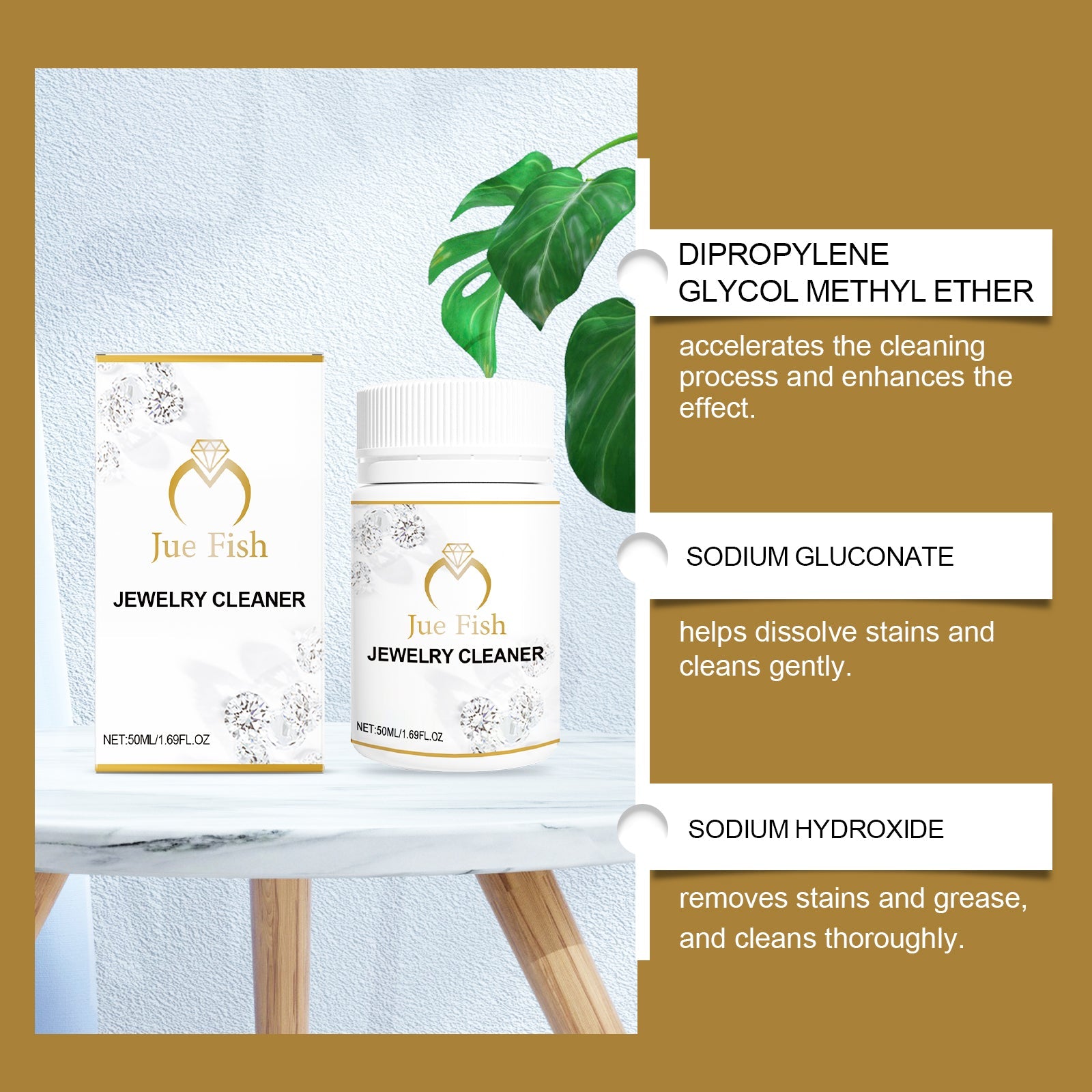 Jewelry Cleaner Jewelry Metal Cleaning Solution Diamond Necklace Rust And Ash Removal Care Solution - Korvel
