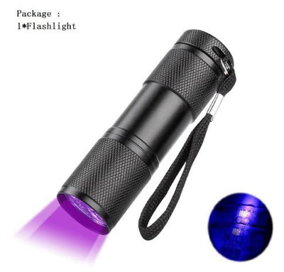 Mini 9LED UV Flashlight for Invisible Ink Detection