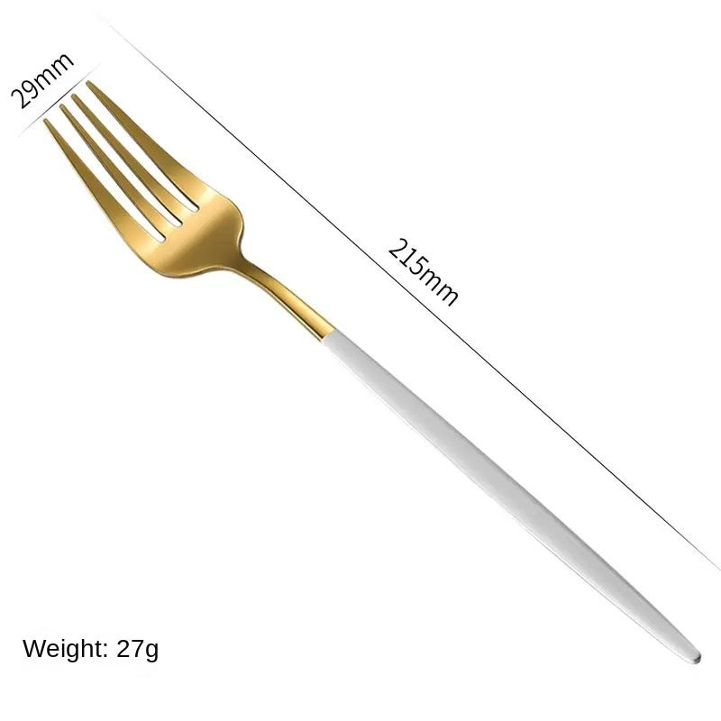Premium Stainless Steel Cutlery Set with Gold Spray Finish