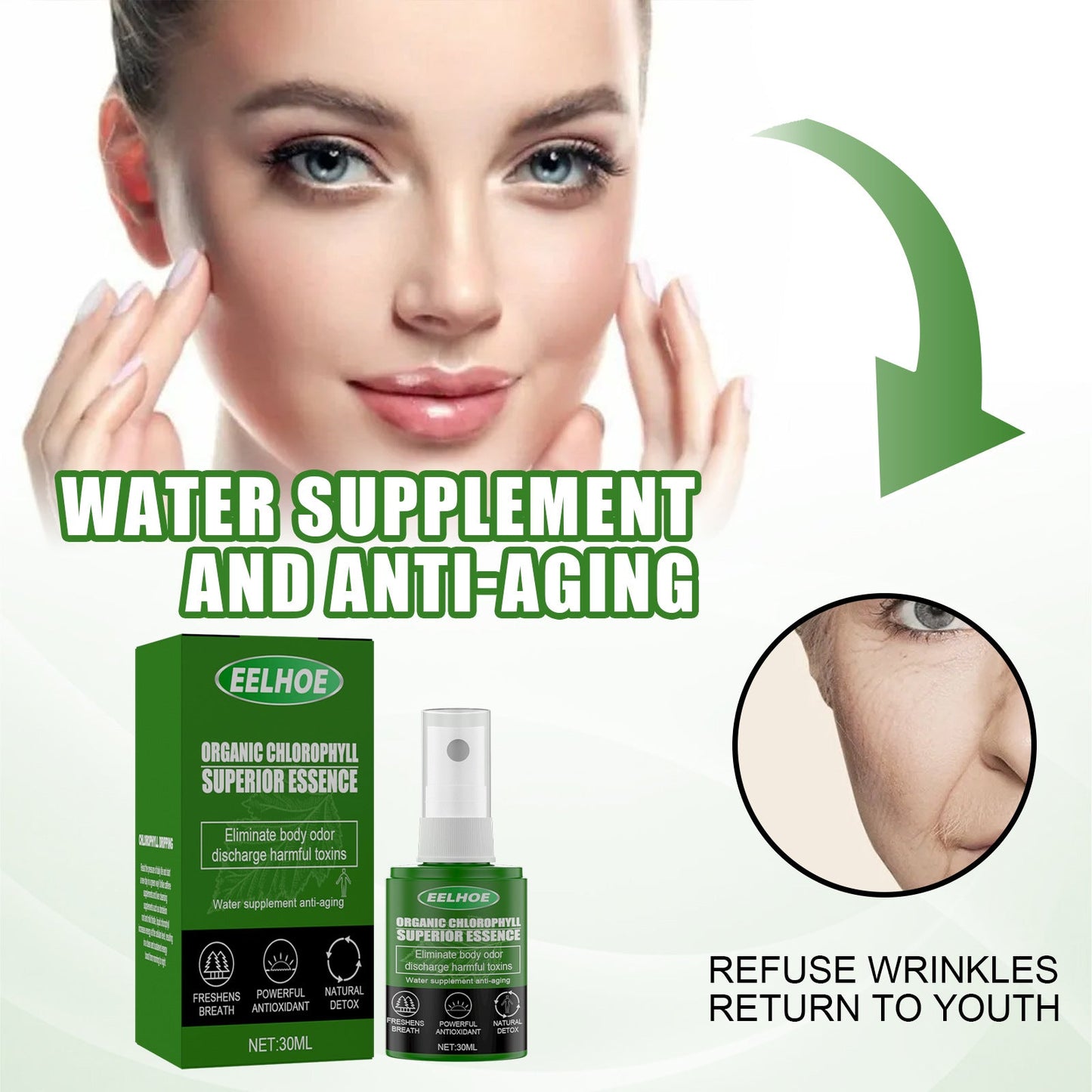 Organic Chlorophyll Essence for Radiant Skin
