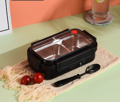 Simple and stylish portable stainless steel heat preservation and anti-scalding partition lunch box - Korvel