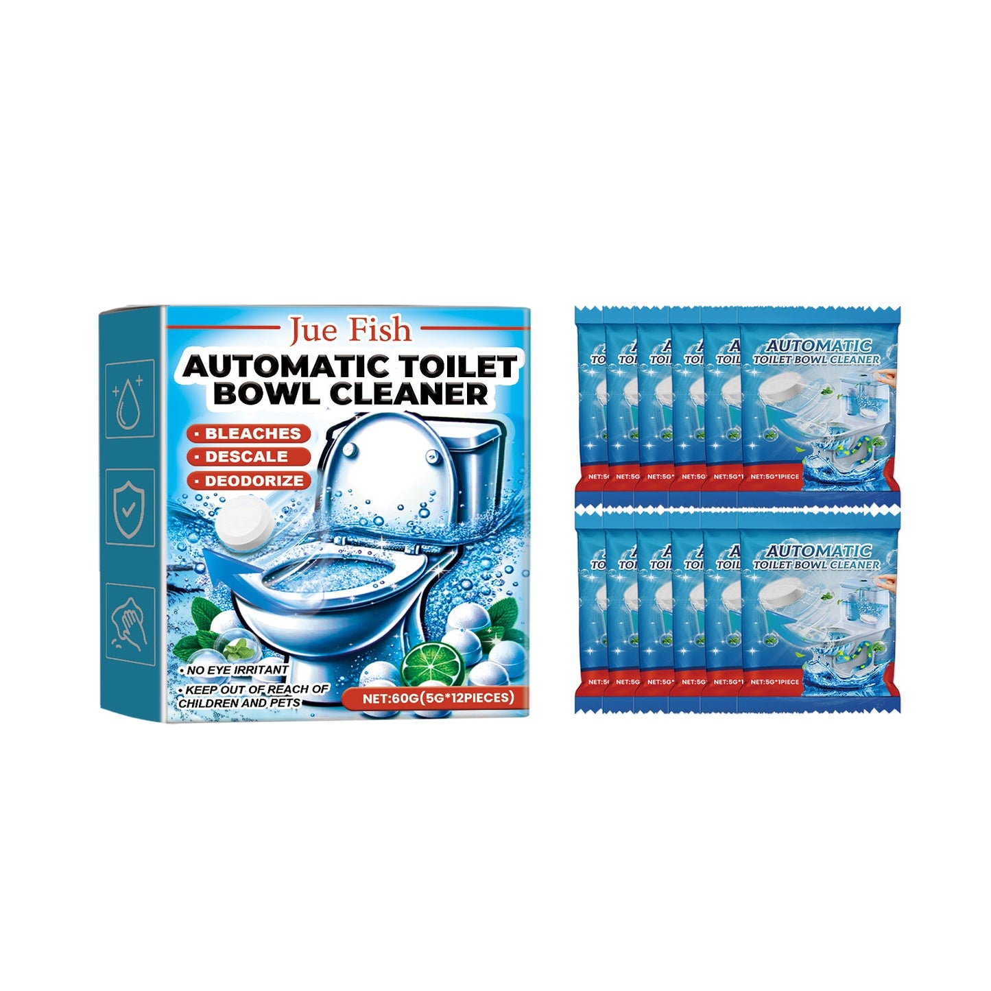 Effervescent Toilet Cleaning Tablets - Automatic Deodorizer
