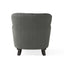 Modern grey fabric club chair and Ottoman set, stylish cushioned armchair, paired with Ottoman style - Korvel