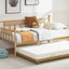 Elegant Golden Metal Daybed with Trundle - Twin Size