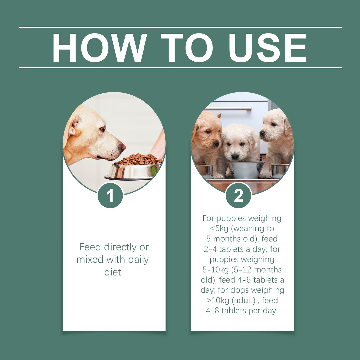 Tablettes de soins oculaires pour chiens, anti-taches de larmes