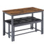 Dining Table Set Barstool Dining Table (with 2 PU Upholstered Benches) Industrial Style Dining Table and Chairs - Korvel