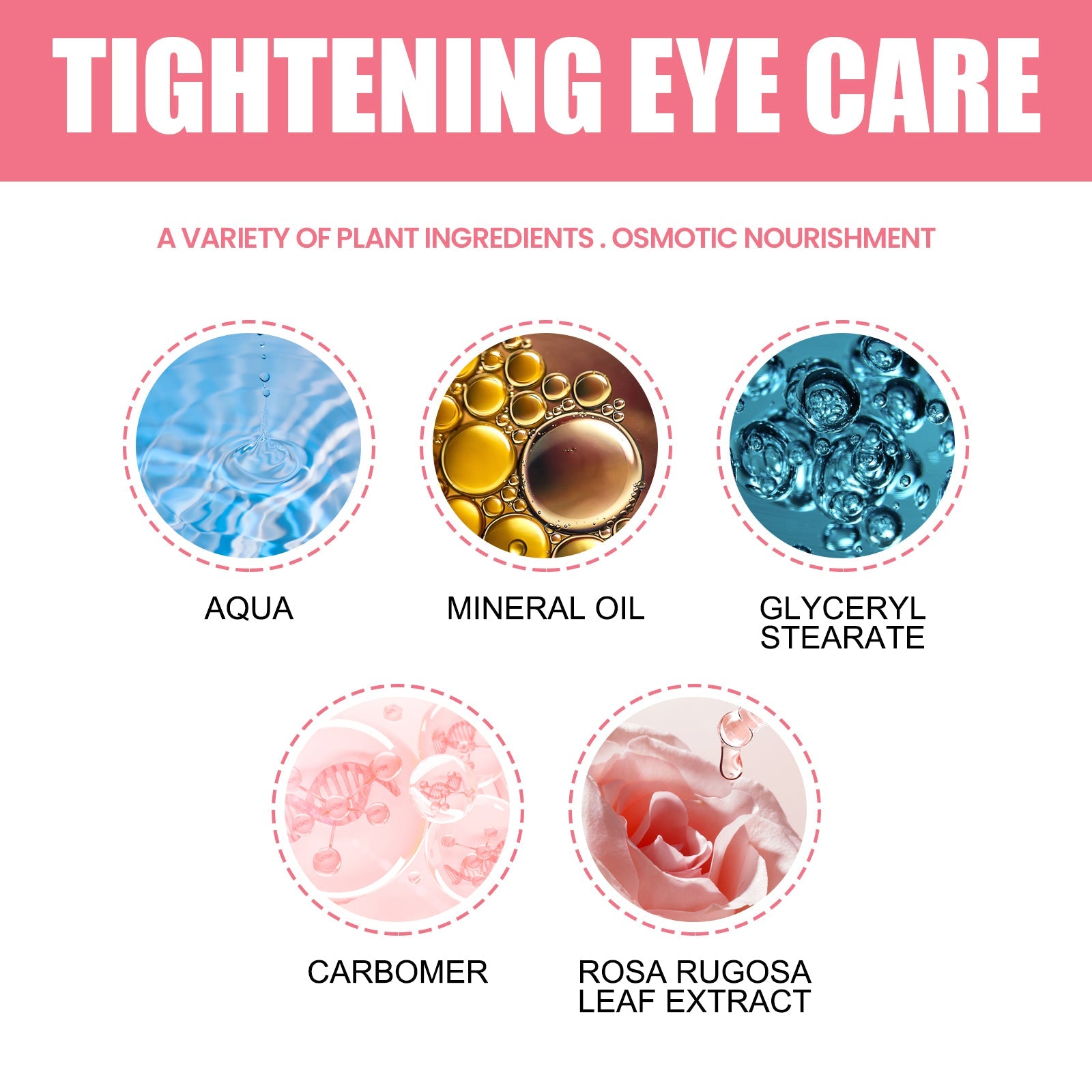 Rosehip Eye Cream Stick, Eye Area Moisturizing Light Line Dark Circles Lift Firming Eye Cream - Korvel