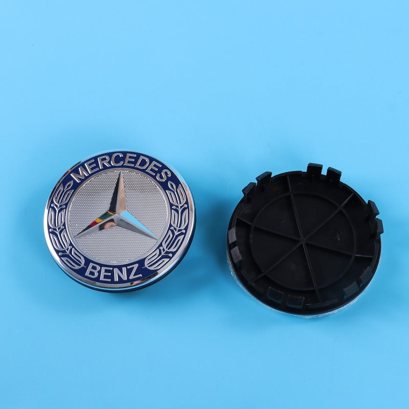 Premium 75mm Wheel Hub Covers for Mercedes Benz