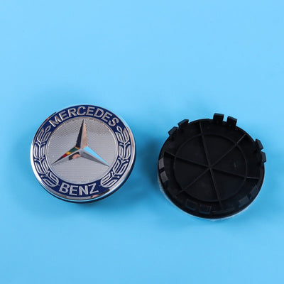 Premium 75mm Wheel Hub Covers for Mercedes Benz