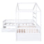 Twin Size House Platform Bed with Three Storage Drawers White - Korvel