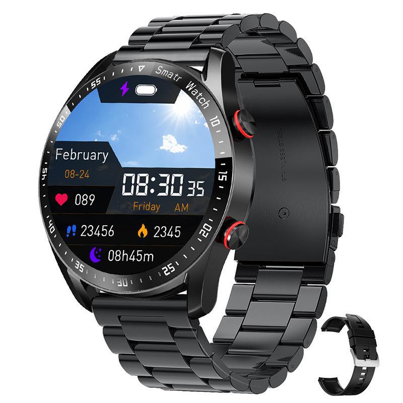 HW20 Smart Watch ECG+PPG Business Stainless Steel Strap 1.46 Large Screen Bluetooth Call Smart Watch - Korvel