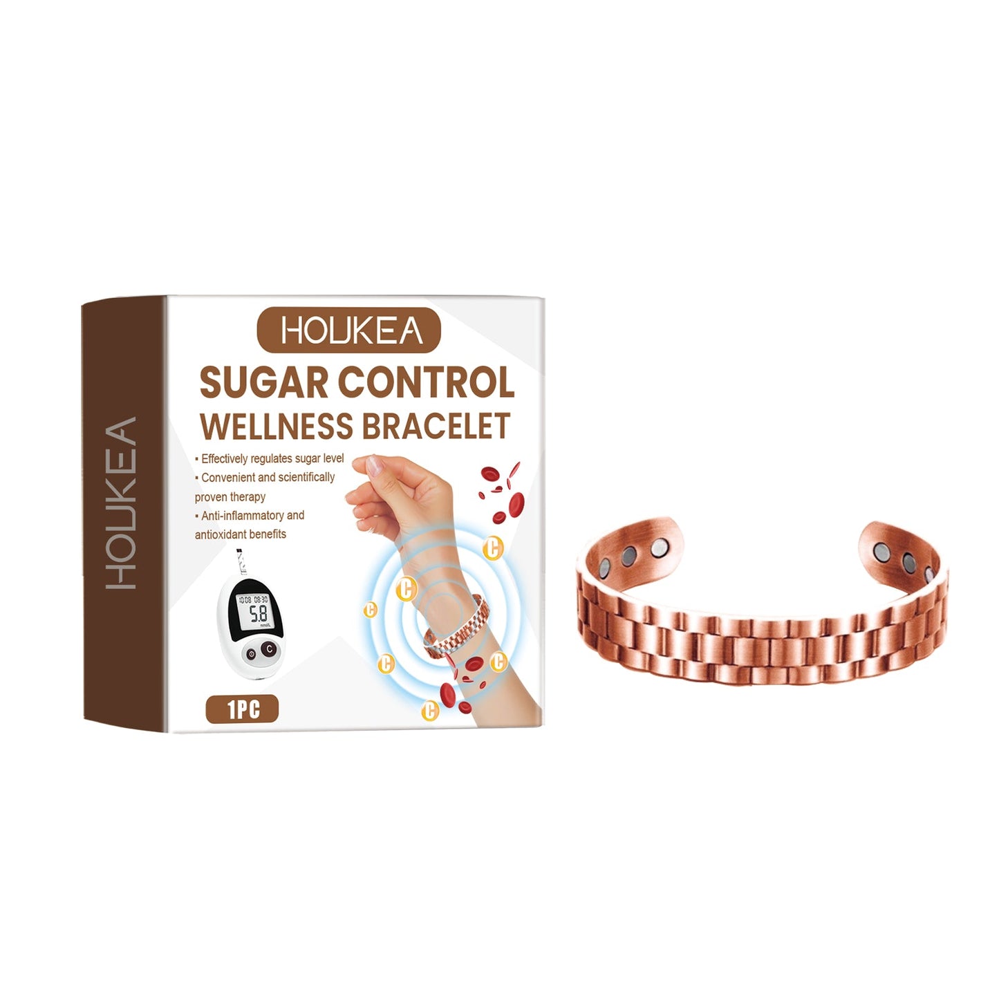 Sugar Bracelet, The Elderly Body Health Care To Relieve Discomfort, Hand In Hand To Decorate Sugar Bracelet - Korvel