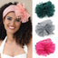 Fashionable oversized solid color lace bow headband - Korvel