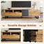 Modern TV Stand for 80'' TV with Double Storage Space - Korvel
