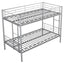 Metal bunk bed/sturdy/noise reduction/2 side ladders/safety guardrails/CPC certification/no spring box required (Silver) - Korvel