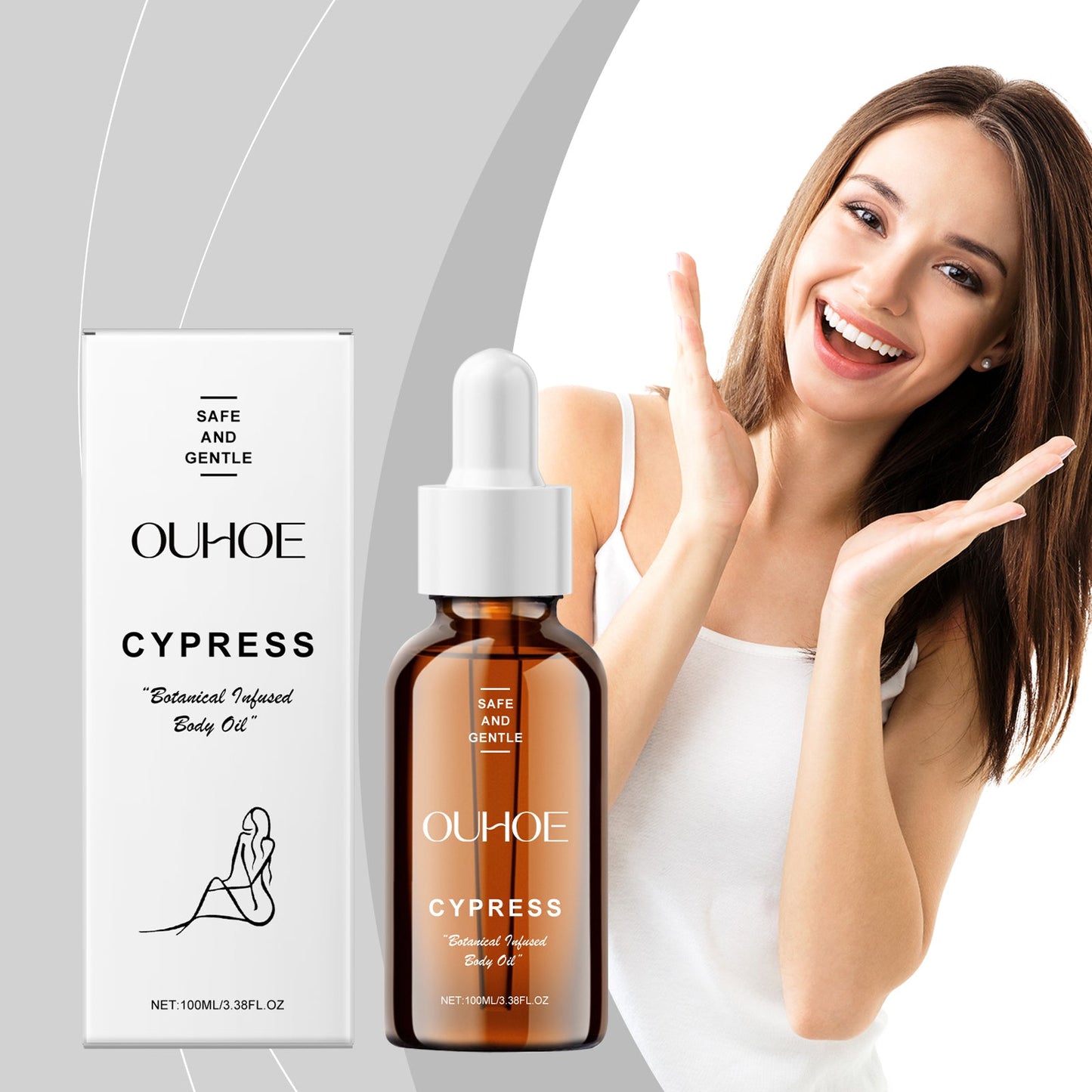 Huile Corporelle de Cyprès - Hydratant Quotidien pour la Peau du Corps