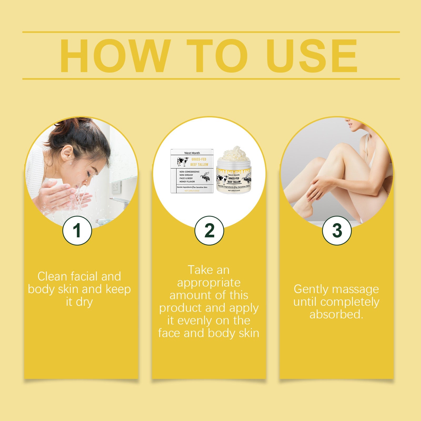 Tallow Moisturizing Moisturizer Gentle Moisture Lock Moisture All Over Skin Tender Moisturizer - Korvel