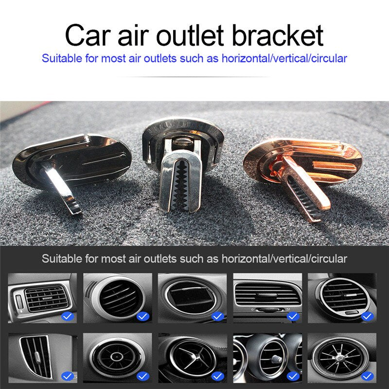 Multi-purpose Car Air Vent Mobile Phone Finger Ring Universal Phone Holder Bracket 360 Rotatable Stand For Iphone Samsung Huawei - Korvel