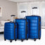 Blue 3 Piece Luggage Set Hardside Spinner Suitcase with TSA Lock 20" 24' 28" Available - Korvel