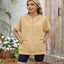 Half Zip Short Sleeve Hooded Top - Korvel