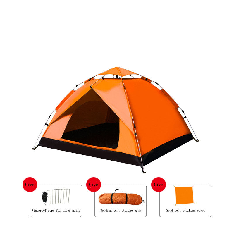 Tente de camping de plage automatique premium avec deux portes