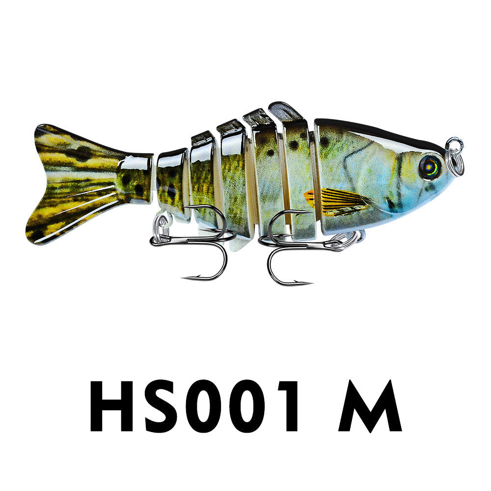 10cm Luya Bait Multi-Section Fish Plastic Hard Bait 15.5g Seven Sections Luya Bionic Bait Section Long Distance Cast Fake Bait Bait - Korvel