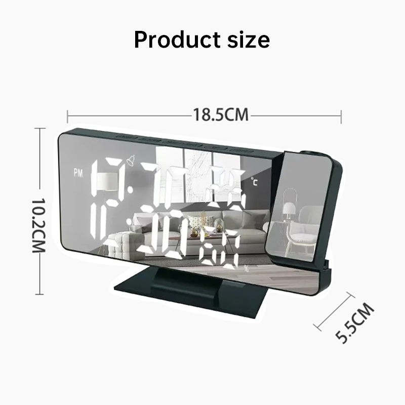 Réveil à projection LED pour la maison avec affichage de la température