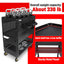 3-Tier Adjustable Rolling Tool Cart | Garage & Workshop Organizer w/ Steel Pegboard - Korvel