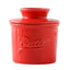 Ceramic yellow oil tank relief red butter storage tank cheese butter dish with lid set - Korvel