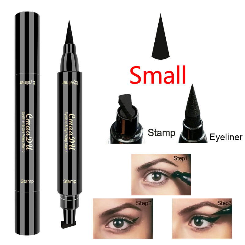 Seal Eyeliner Liquid Pen Quick-Drying Non Smudge Waterproof Eyeliner Double-Ended Eyeliner Beauty Makeup - Korvel