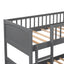 Twin Size Bunk Bed with a Loft Bed attached, with Two Drawers,Gray - Korvel