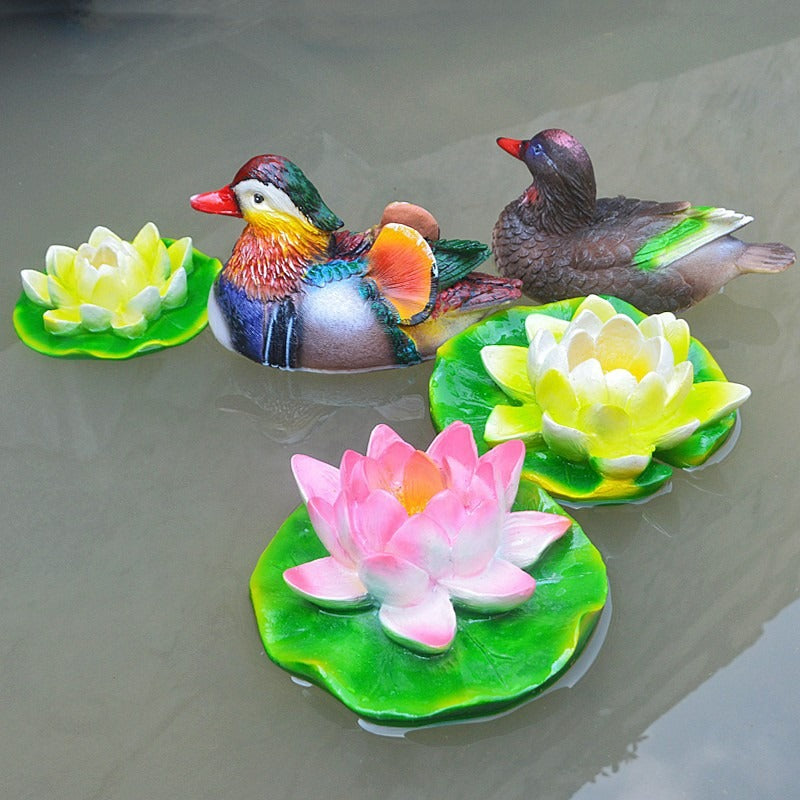 Floating Mandarin Duck Landscape Resin Decoration - Korvel