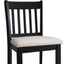 Ensemble de 2 chaises de salle à manger en caoutchouc noir