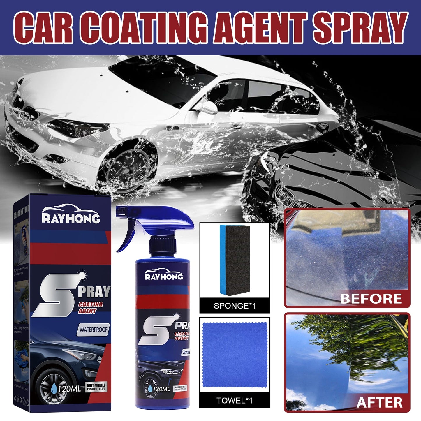 Premium Car Coating Agent Spray for Paint Maintenance