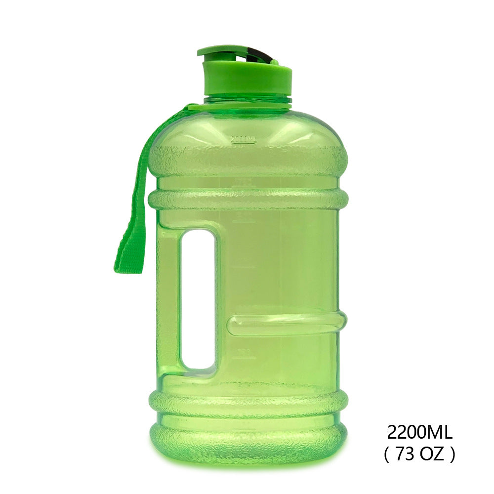 2.2L Gym Large Capacity PETG Sports Bottle Plastic Dumbbell Water Bottle Portable Bucket Cup - Korvel