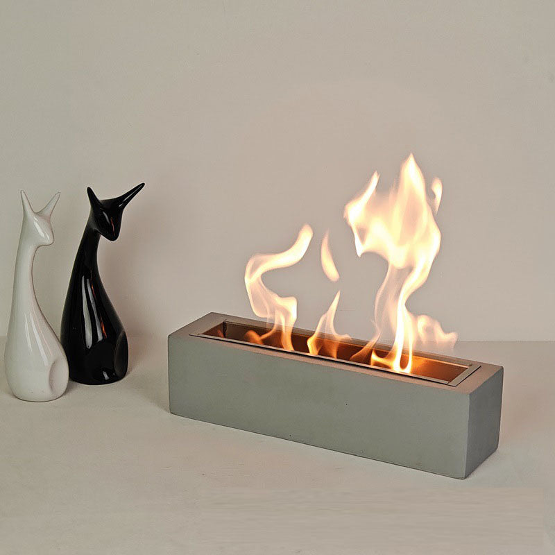 Chimenea de Alcohol Rectangular Moderna para Hogar y Restaurante