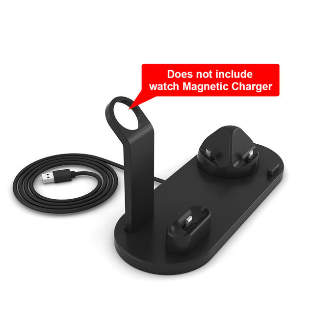 Dock de Carga Inalámbrico 4 en 1 para Dispositivos Apple