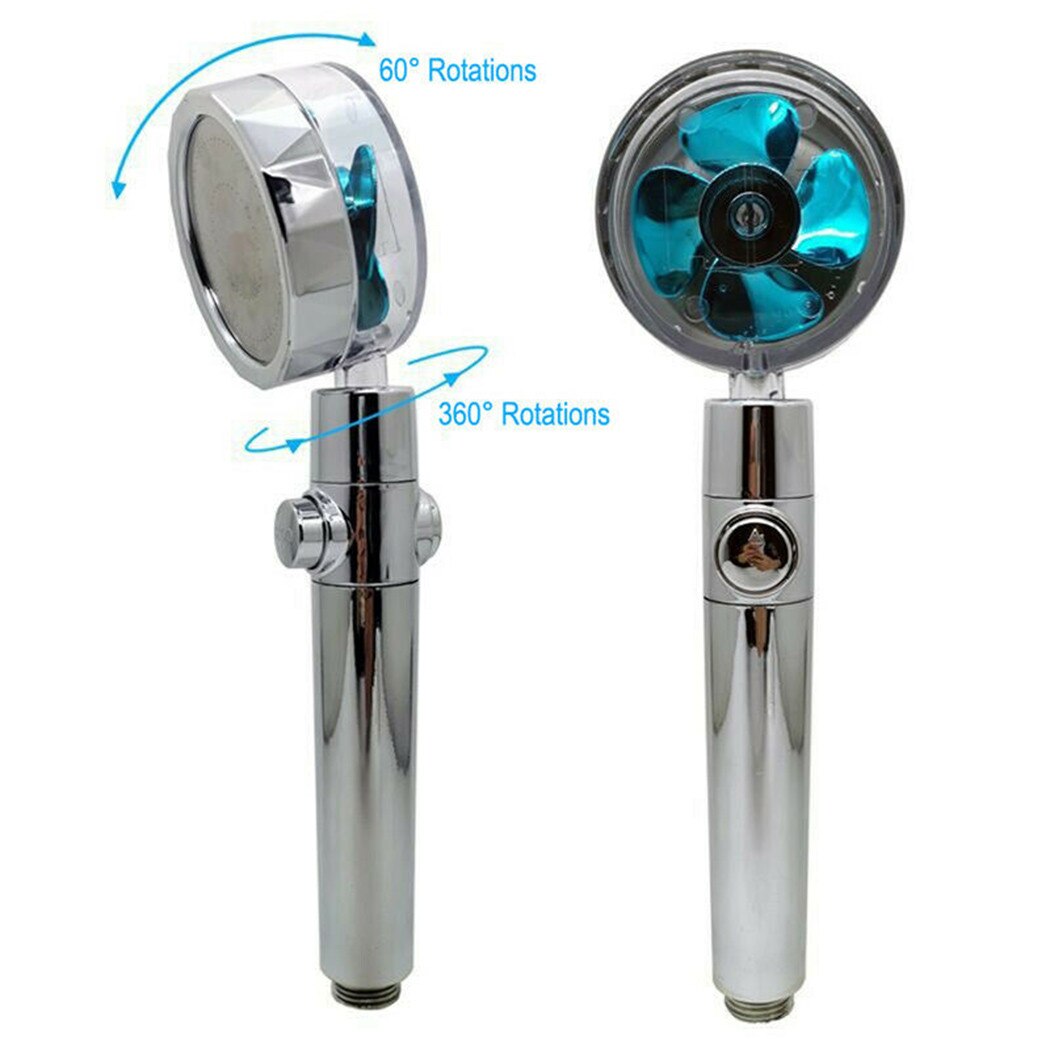 Onder Druk Douchekop Shower Nozzle Water-saving Flow 360 Rotating High-pressure Nozzle With Small Fan - Korvel