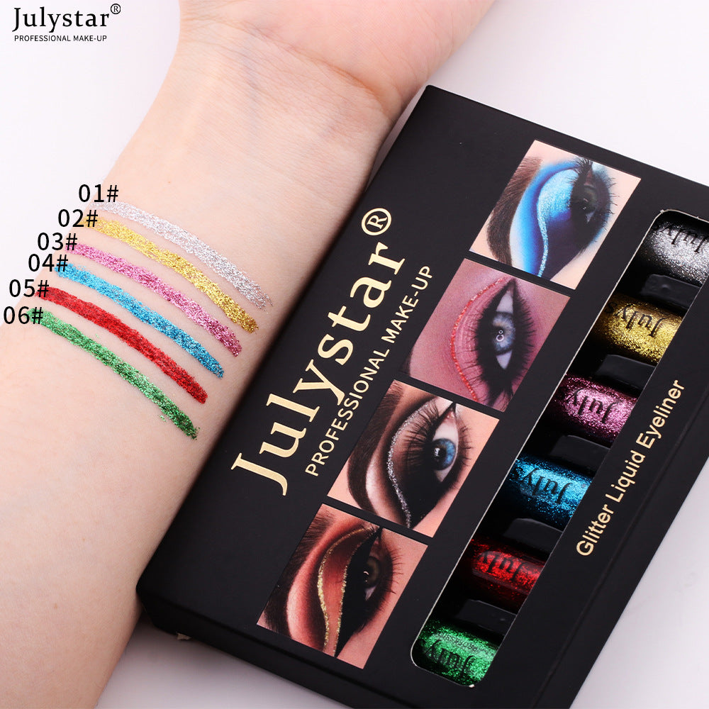 Colorful Extra Fine eyeliner Pen eyeliner Set Waterproof Colorless White Pearl Eyeliner - Korvel