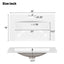 30" Single Bathroom Basin Sink, Vanity Top Only, 3-Faucet Holes, Resin - Korvel