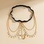 Joyería de Cadena para Pierna con Borlas y Mariposa Verde Elegante