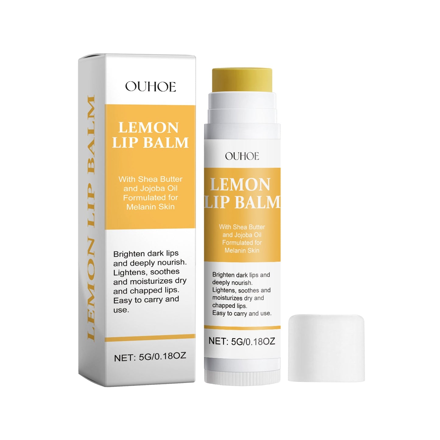 Lemon and Ginger Lip Balm Moisturize and Moisturize with Lemon and Prevent dry and cracking Nourishing Lip Balm - Korvel